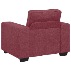 Sofa Fotel Wino Czerwone 60 cm Tkanina