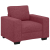Sofa Fotel Wino Czerwone 60 cm Tkanina