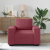 Sofa Fotel Wino Czerwone 60 cm Tkanina