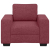 Sofa Fotel Wino Czerwone 60 cm Tkanina