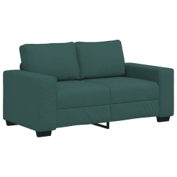 Sofa 2-osobowa Ciemnozielona 120 cm Tkanina