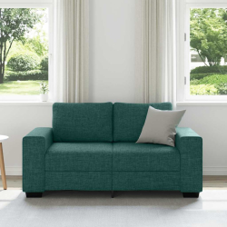Sofa 2-osobowa Ciemnozielona 120 cm Tkanina