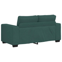 Sofa 2-osobowa Ciemnozielona 120 cm Tkanina