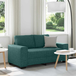 Sofa 2-osobowa Ciemnozielona 120 cm Tkanina