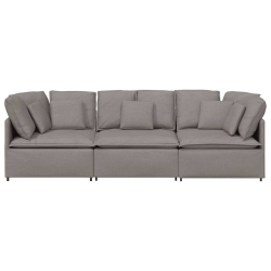 Sofa modułowa z poduszkami Tkanina Taupe