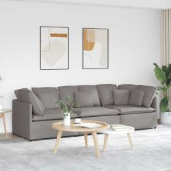 Sofa modułowa z poduszkami Tkanina Taupe