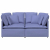 Sofa modułowa z poduszkami Tkanina Jeans Niebieski