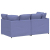 Sofa modułowa z poduszkami Tkanina Jeans Niebieski