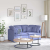Sofa modułowa z poduszkami Tkanina Jeans Niebieski
