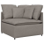 Sofa modułowa z podnóżkiem i poduszkami Tkanina Taupe