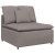 Sofa modułowa z podnóżkiem i poduszkami Tkanina Taupe