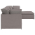 Sofa modułowa z podnóżkiem i poduszkami Tkanina Taupe