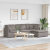 Sofa modułowa z podnóżkiem i poduszkami Tkanina Taupe