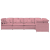 Sofa modułowa z poduszkami Velvet Pink