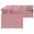 Sofa modułowa z poduszkami Velvet Pink