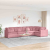 Sofa modułowa z poduszkami Velvet Pink