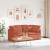 Sofa modułowa z poduszkami Tkanina sztruksowa Czerwony