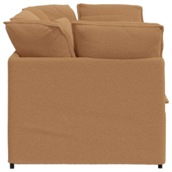 Sofa modułowa z poduszkami Tkanina przypominająca wełnę