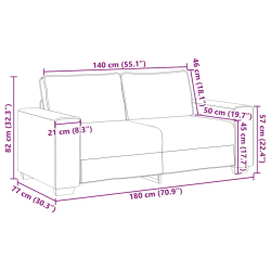 Sofa 2-osobowa, 140 cm, pościel