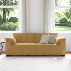 Sofa 3-osobowa, brązowa, 178 cm, aksamit