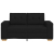 Sofa dwuosobowa, czarna, 120 cm, tkanina
