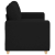 Sofa dwuosobowa, czarna, 120 cm, tkanina
