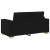 Sofa dwuosobowa, czarna, 120 cm, tkanina