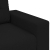 Sofa dwuosobowa, czarna, 120 cm, tkanina