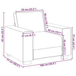 Sofa Fotel Ciemnozielony 60 cm Tkanina