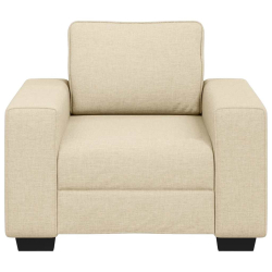 Sofa Fotel Kremowy 60 cm Tkanina
