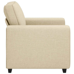 Sofa Fotel Kremowy 60 cm Tkanina
