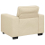 Sofa Fotel Kremowy 60 cm Tkanina