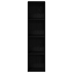 Regał biblioteczny Czarny Dąb 36x30x143 cm Drewno klejone