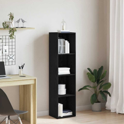 Regał biblioteczny Czarny Dąb 36x30x143 cm Drewno klejone