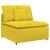 Sofa modułowa z poduszkami Tkanina jasnożółta