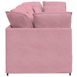 Sofa modułowa z poduszkami Velvet Pink