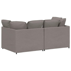 Sofa modułowa z poduszkami Tkanina Taupe
