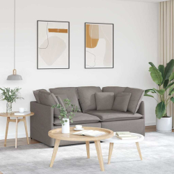 Sofa modułowa z poduszkami Tkanina Taupe