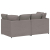 Sofa modułowa z poduszkami Tkanina Taupe