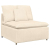 Sofa modułowa z poduszkami Tkanina sztruksowa kremowa
