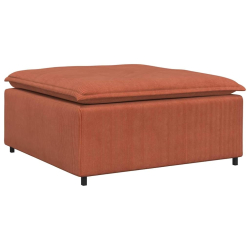 Sofa modułowa z podnóżkiem i poduszkami Tkanina kordowa