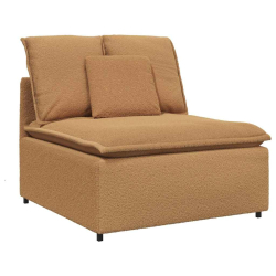 Sofa modułowa z poduszkami Tkanina przypominająca wełnę