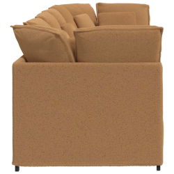 Sofa modułowa z poduszkami Tkanina przypominająca wełnę
