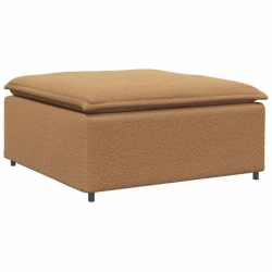 Sofa modułowa z podnóżkiem i poduszkami Kręcona tkanina