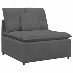 Sofa modułowa z podnóżkiem i poduszkami Tkanina sztruksowa