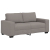 Sofa 2-osobowa, kolor taupe, 140 cm, tkaniną