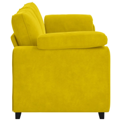 Sofa 3-osobowa, żółta, 178 cm, aksamit