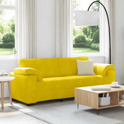 Sofa 3-osobowa, żółta, 178 cm, aksamit