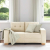 Sofa dwuosobowa, kremowa, 120 cm, tkanina