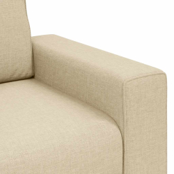 2-częściowy komplet wypoczynkowy, obity tkaniną, kremowa